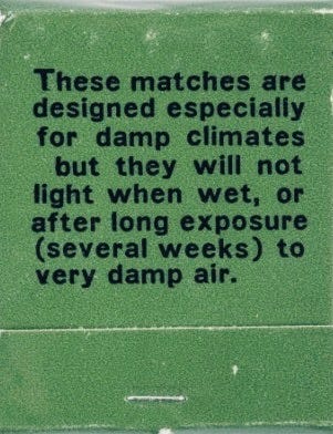 Matchbook Issued to GIs in C-Rations During Vietnam War.  My father read goodbye notes from a similar matchbook when he returned to Vietnam after visiting us at Otis Air Force Base on Cape Cod during his second tour in Vietnam.Part of the autobiography of Dr. Anthony J. Carbone, Son in the Shadow of a Green Beret Hero.
