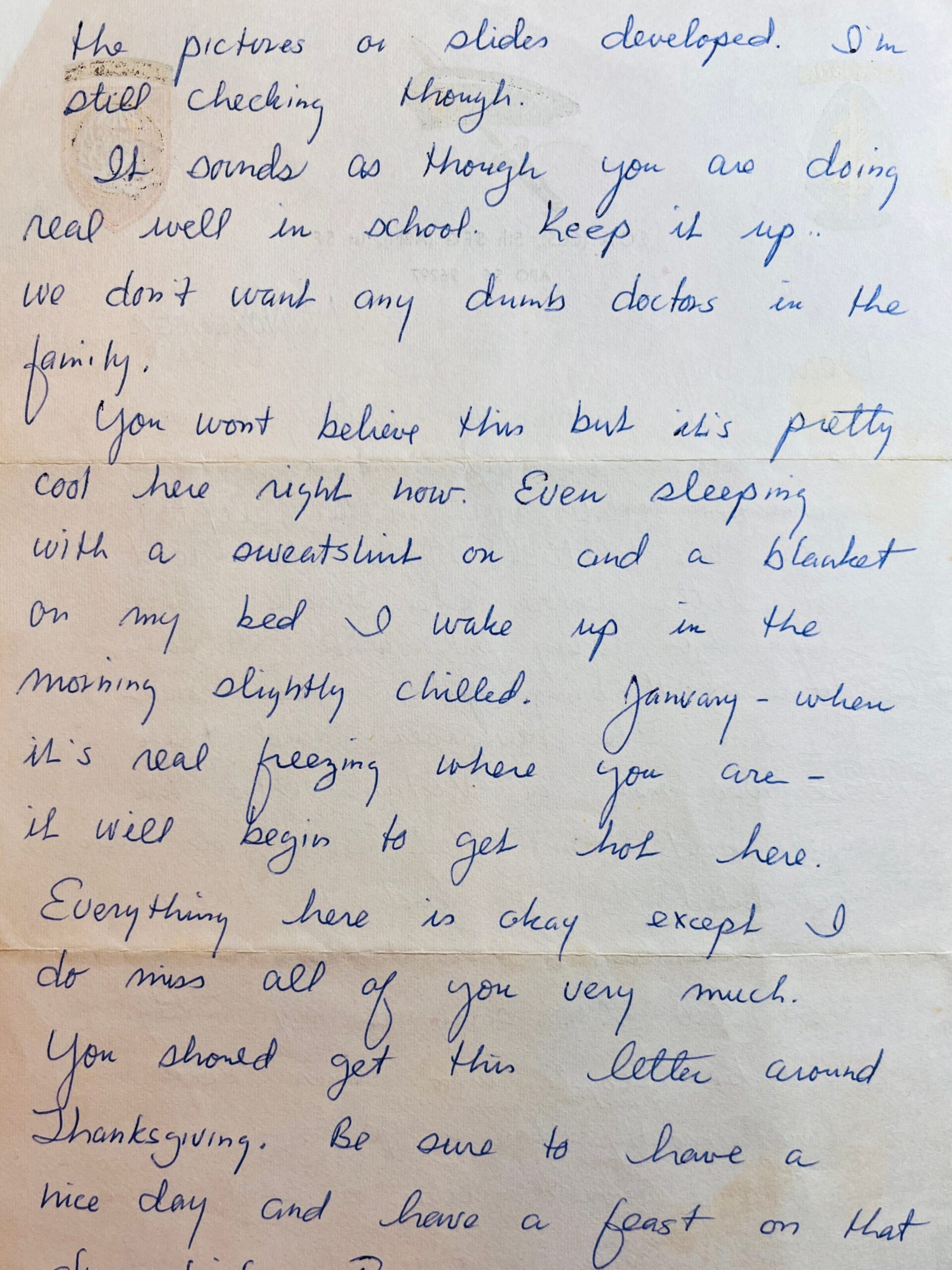 Letter from my father (MAJ Tony Carbone) written to me from Bon Mê Thuôt, Vietnam during the war on 19 November 1970.Part of the autobiography of Dr. Anthony J. Carbone, Son in the Shadow of a Green Beret Hero.