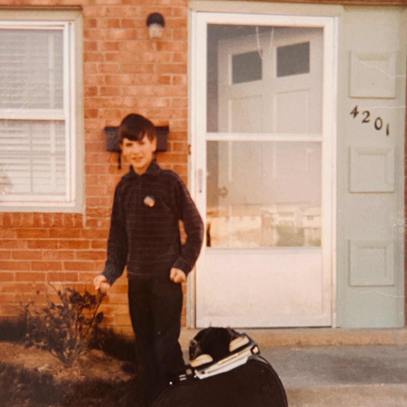 Me in front of our house at 4201 Harvest Court, Woodbridge, VirginiaPart of autobiography of Dr. Anthony J. Carbone, Son in the Shadow of a Green Beret Hero