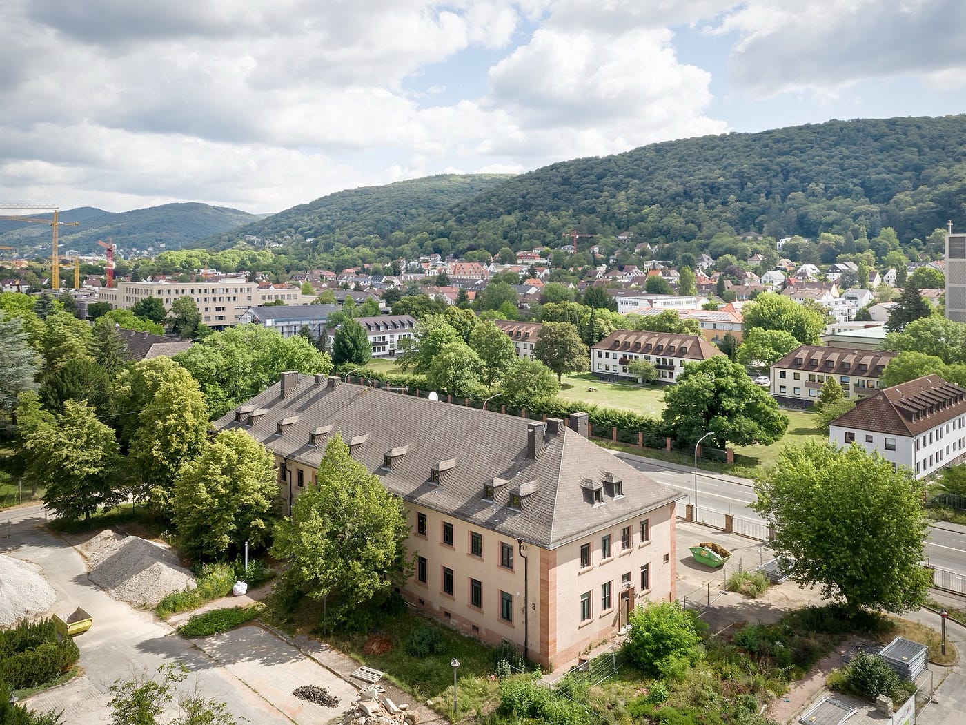 Mark Twain Village (MTV) Military Family Housing Area in Heidelberg, Germany near Campbell Barracks, home of Headquarters, USAREUR.Part of the autobiography of Dr. Anthony J. Carbone, Son in the Shadow of a Green Beret Hero