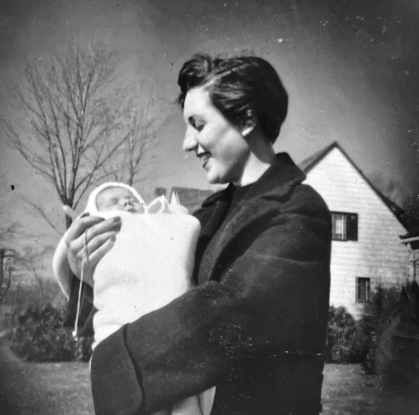 My mother (Edda Carbone) with my oldest sister Lynne Elizabeth Carbone (c.1957).Dr. Anthony Carbone's Autobiography.