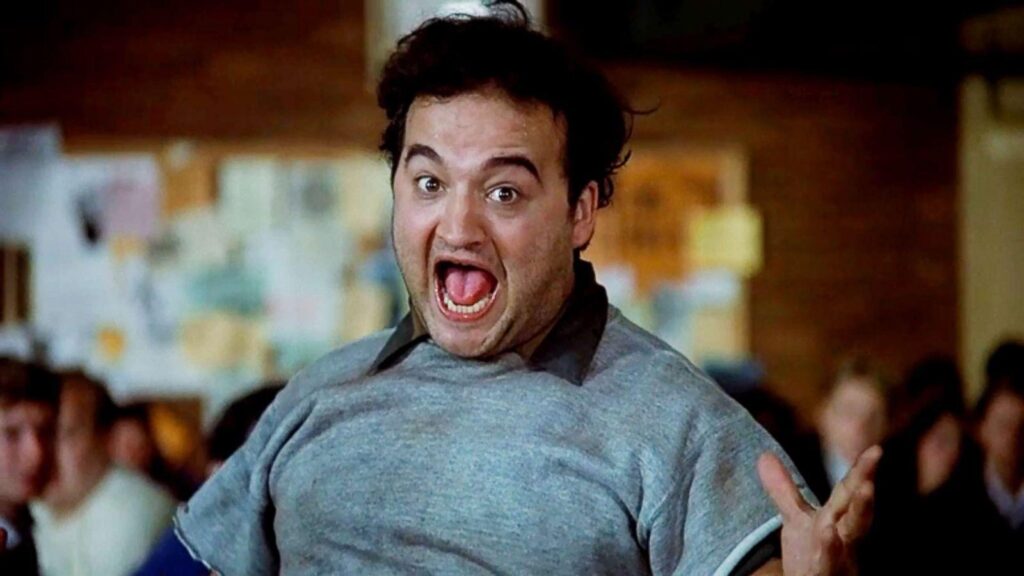 Jim Belushi yelling "FOOD FIGHT!" in the movie "Animal House".  Autobiography of Dr. Anthony J. Carbone.