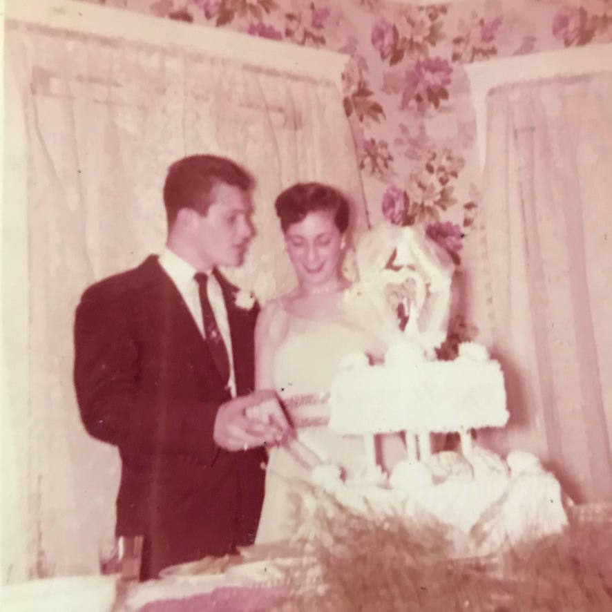 My parents’ (Anthony Carbone and Edda Pietrantoni) church wedding reception December 22, 1955 in Medford, Massachusetts.Dr. Anthony Carbone's Autobiography.