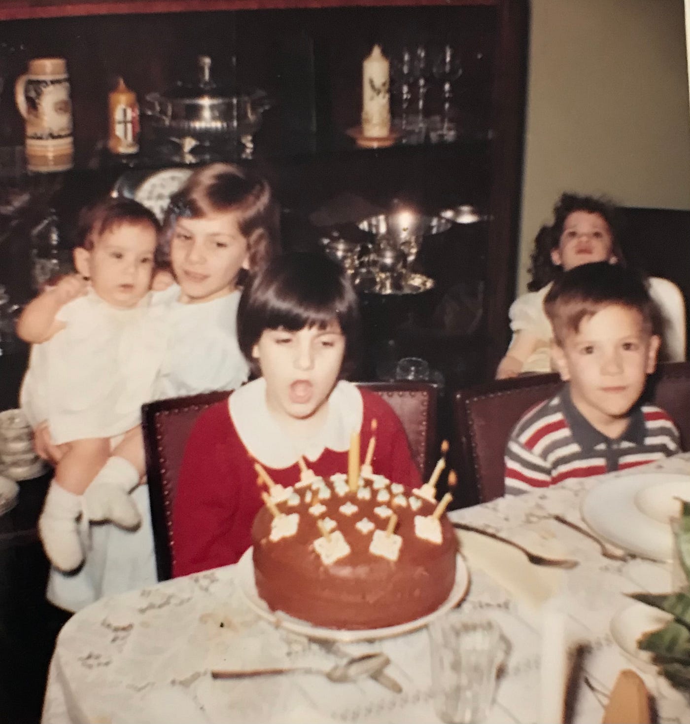 Lynne’s birthday in Heidelberg with Diana, Tony, Cynthia and baby Pamela.