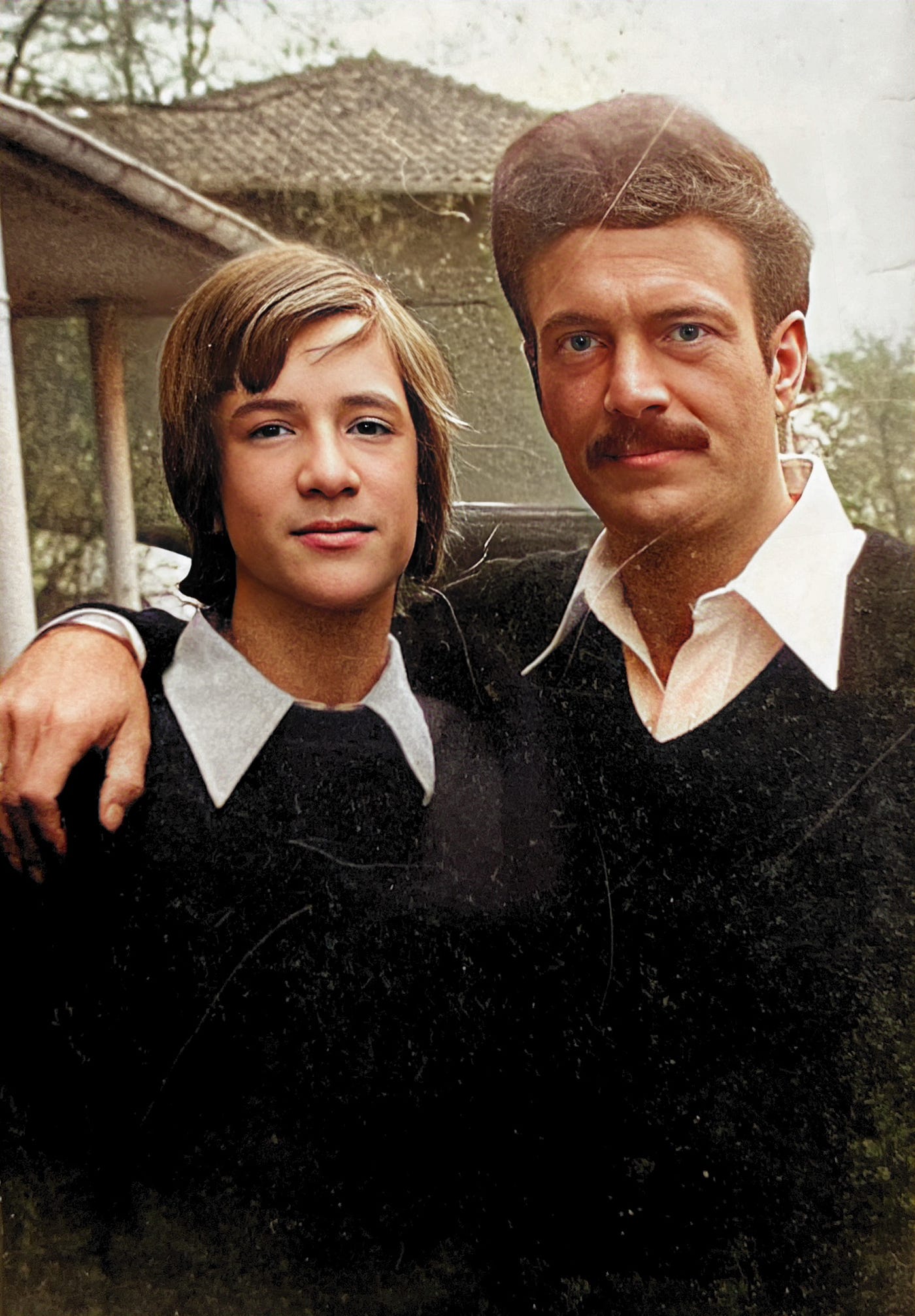 Me with my father (LTC Tony Carbone) outside our quarters on Grant Circle in Benjamin Franklin Village (BFV), Mannheim, Germany.Part of the autobiography of Dr. Anthony J. Carbone, Son in the Shadow of a Green Beret Hero.