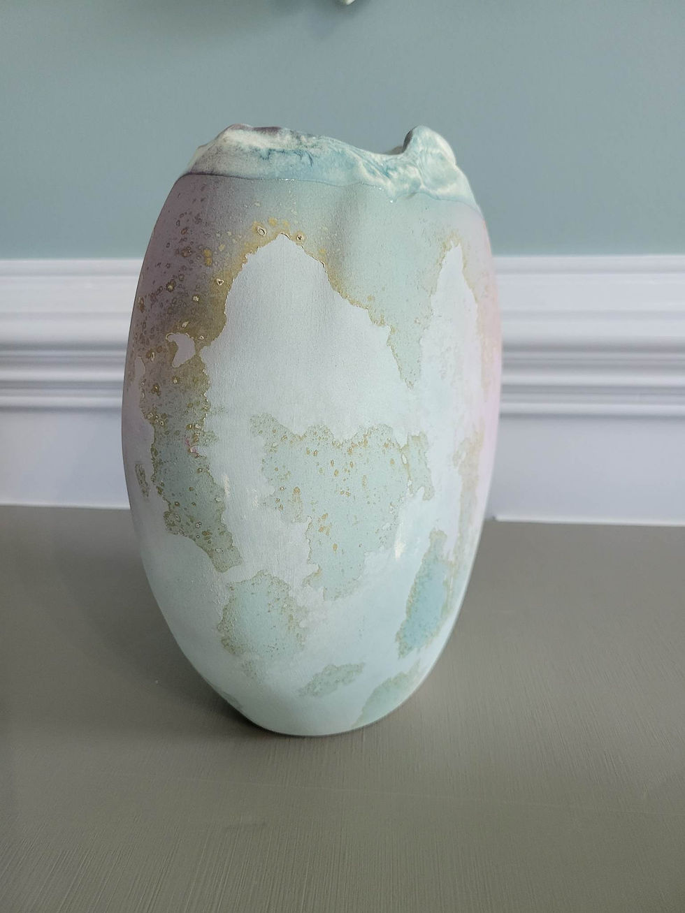 Thumbnail: Large Foss Creek Pottery Raku Studio Art Vase