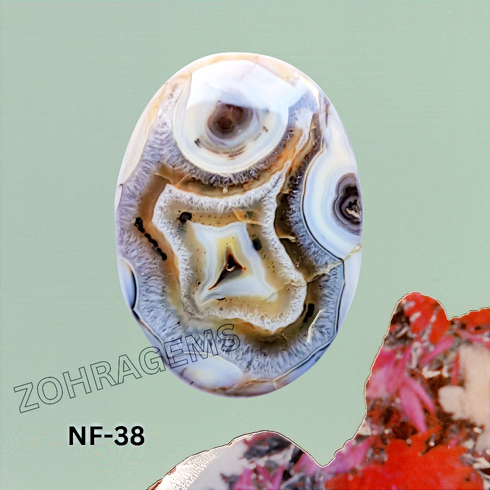 Designer Sulemani agate with deep black bands and polished finish