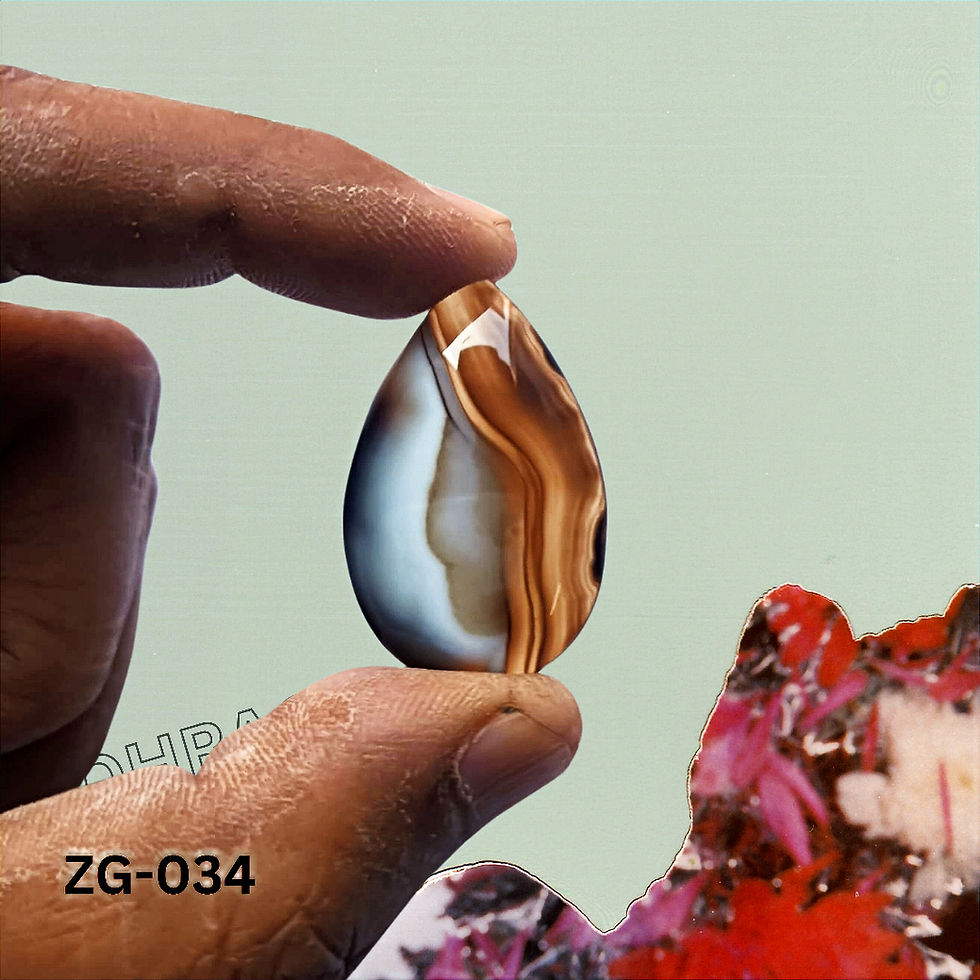 Bold Black Agate Pendant – Banded Stone Jewelry