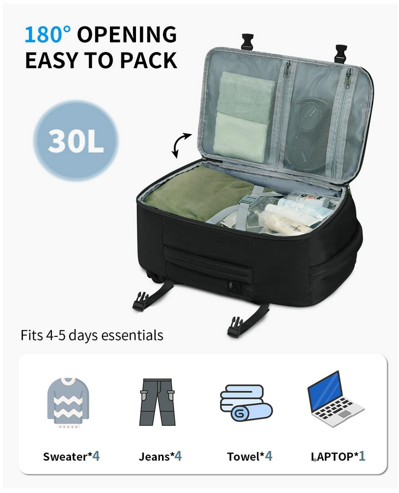 Thumbnail: Personalized Travel Backpack - Expands to Overnight Bag