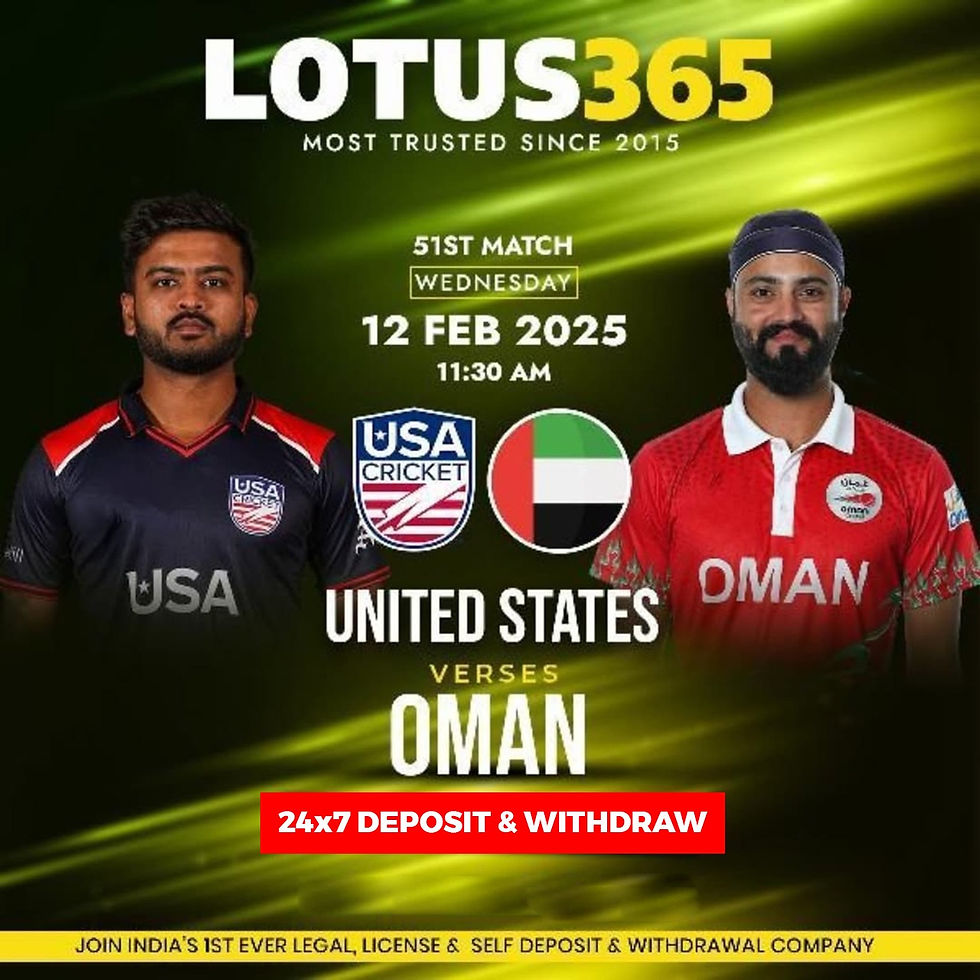 USA vs Oman ICC Cricket World Cup League 2023-27 Match Prediction by Lotus365.
