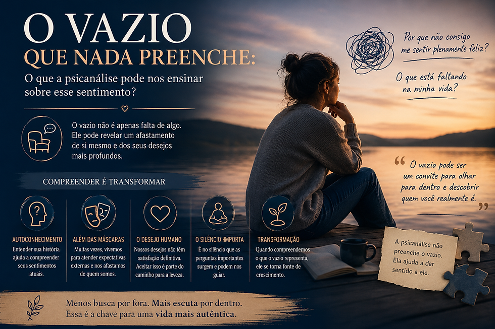 O Vazio Que Nada Preenche: O Que a Psicanálise Pode Nos Ensinar Sobre Esse Sentimento?