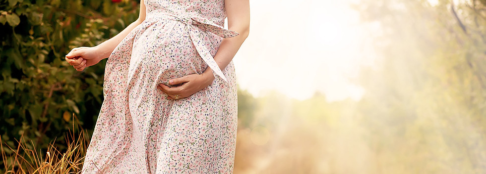Pregnant woman outdoors