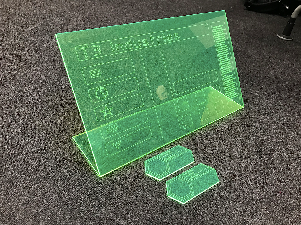 Futuristic Desktop and ID cards