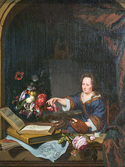 Michiel van Musscher, Rachel Ruysch: Rachel Ruysch, 1692. The Metropolitan Museum of Art, New York