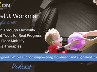 podcast thumbnail of Michael passing ball to child wearing bamboo brace