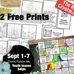 Sept 1-7, Come Follow Me, Youth lesson, 2 Free prints, Sunday School