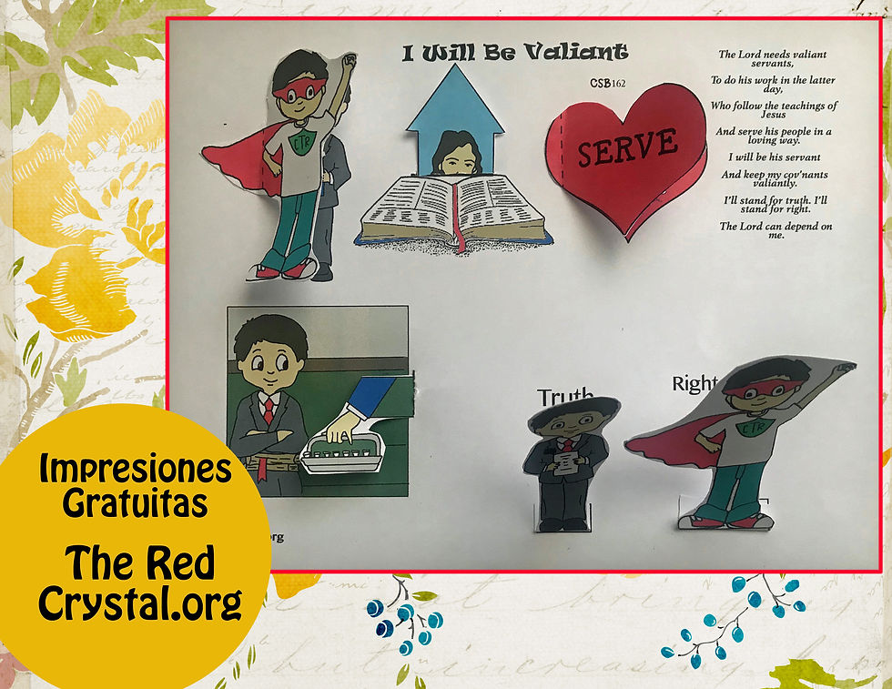 I will Be Valiant, Free LDS Primary song printable