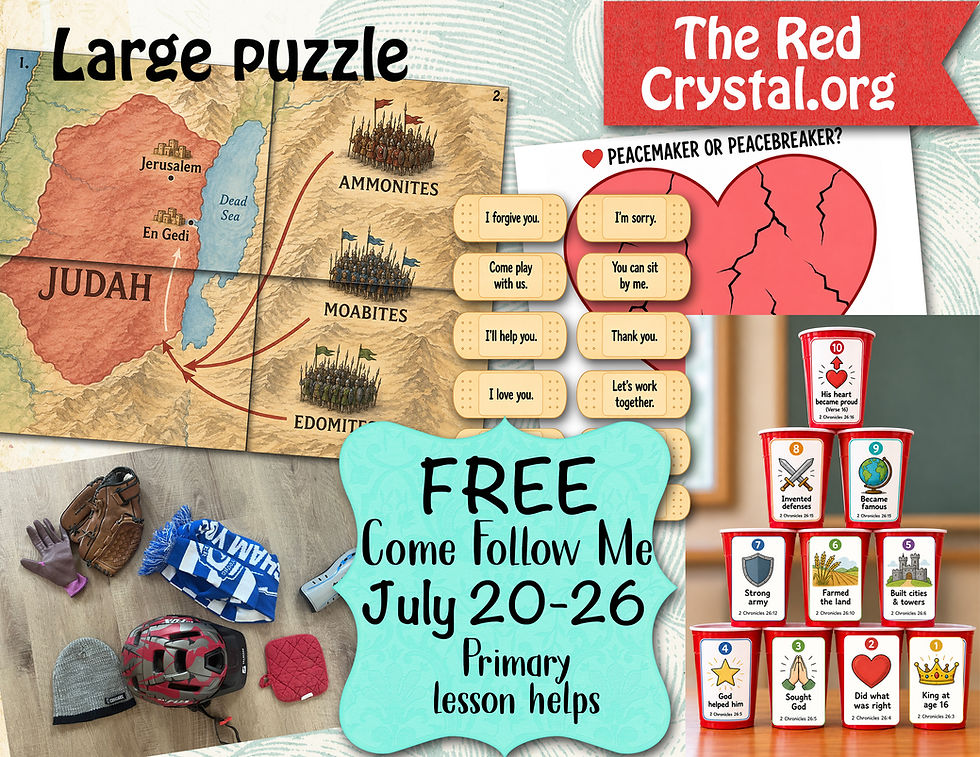 July 20-26, Free LDS Primary lesson helps