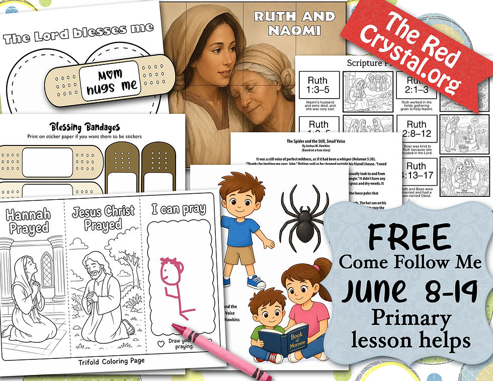 June 8-14, Free Come Follow Me, Primary lesson helps