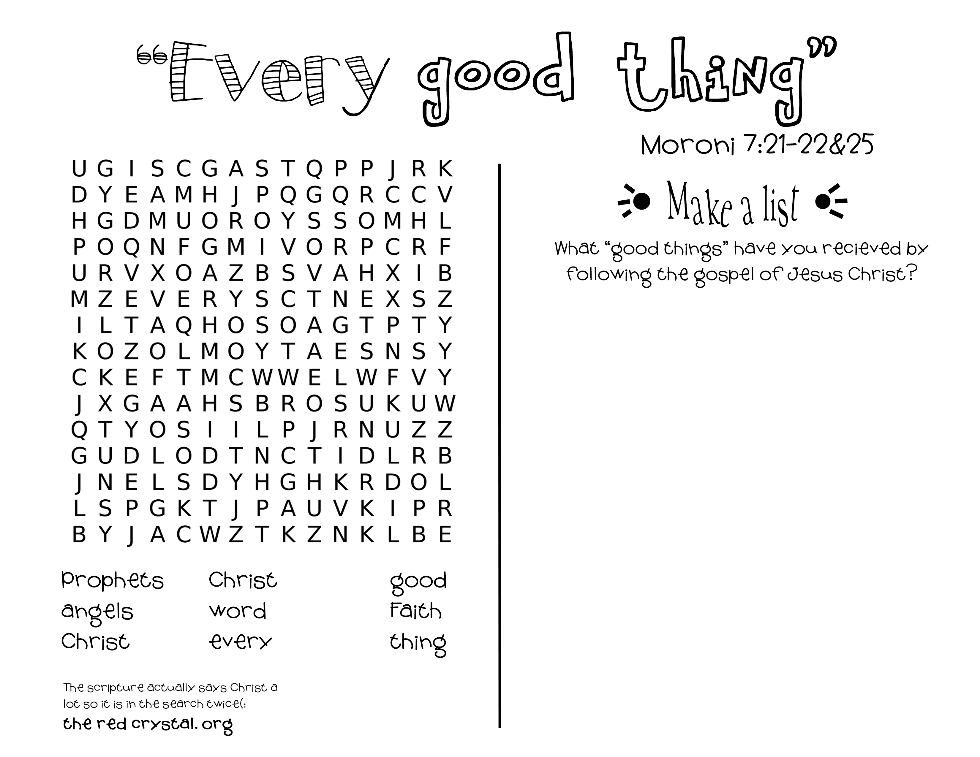 Come Follow Me 2020, Dec. 7-13, Moroni 7-9, Free LDS primary lesson ...