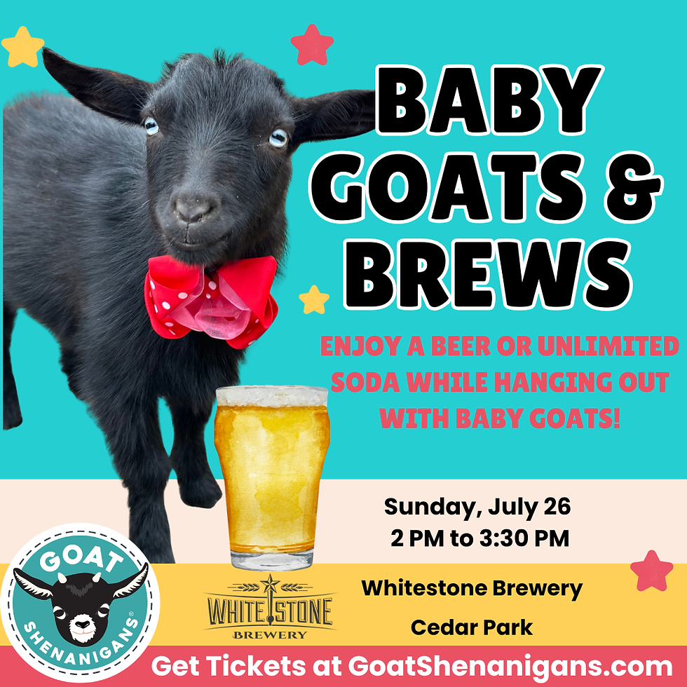 Baby Goats and Brews | Cedar Park (Whitestone Brewery)
