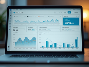 Website analytics dashboard showing traffic and engagement metrics
