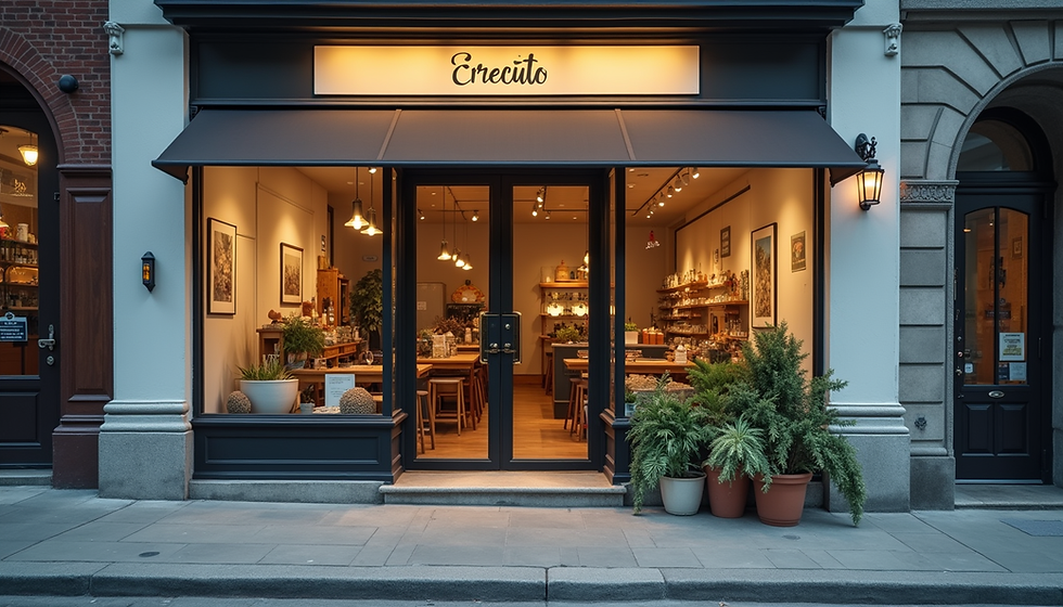 Small business storefront with clear signage and inviting entrance
