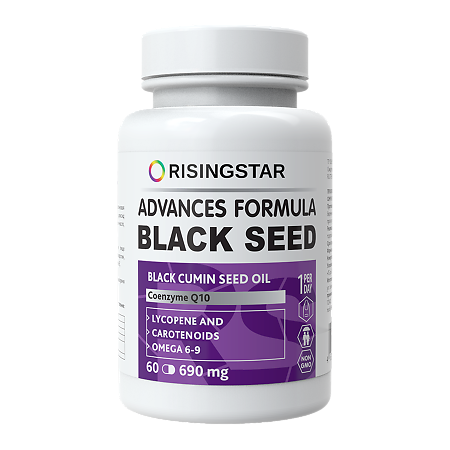 Масло черного тмина с Q10 и каротиноидами Risingstar 690 мг капсулы, 60 шт.