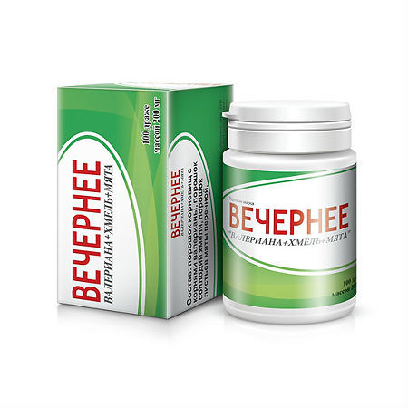 Вечернее драже (валериана+хмель+мята), 120 шт. | Tevaherb