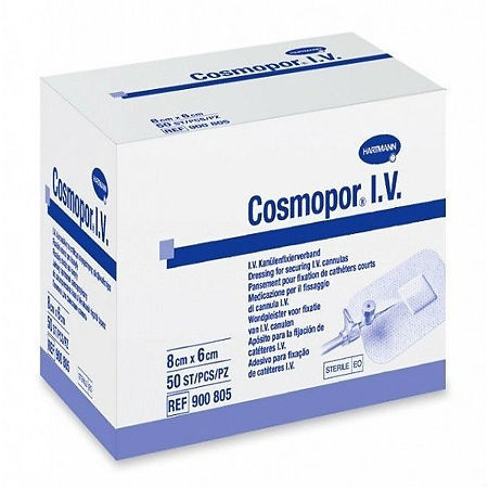 Повязка Cosmopor I.V./Космопор Ай.Ви. 8 х 6 см, 50 шт.