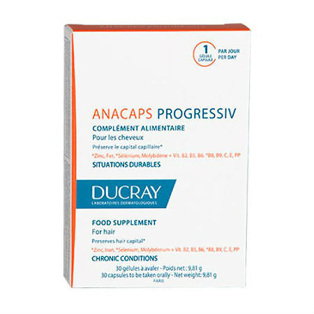 Ducray Аnacaps Прогрессив для волос и кожи головы капсулы, 30 шт.