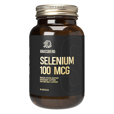 Grassberg Selenium 100 mcg Селен 100 мкг капсулы, 60 шт.