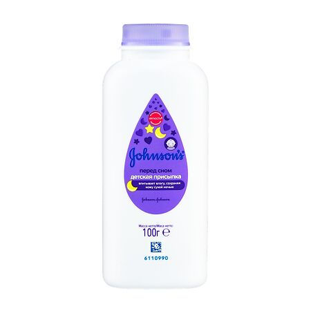 Johnsons Baby присыпка Перед сном, 100 г