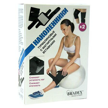 Миниатюра: Bradex Наколенники турмалиновые с магнитными вставками, 2 шт