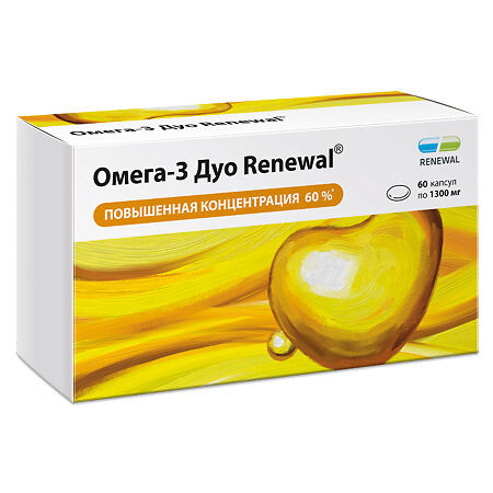 Омега-3 Дуо Renewal капсулы 1300 мг, 60 шт. | Tevaherb