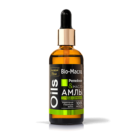 Золотой Шелк Bio-Масла Репейное & масло Амлы укрепление структуры волос, 100 мл