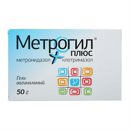 Метрогил Плюс гель вагинальный, 50 г + аппликаторы 10 шт.