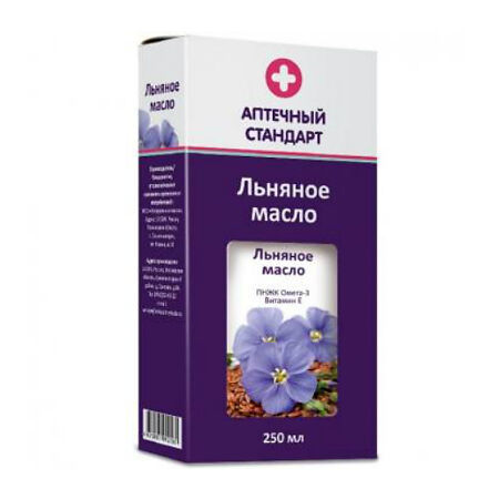 Аптечный стандарт масло льняное, 250 мл