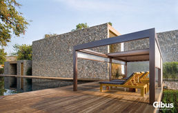 Pergola bioclimatique Gibus modèle Velvet Plus rétractable