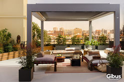 Pergola bioclimatique Gibus modèle Velvet Plus rétractable
