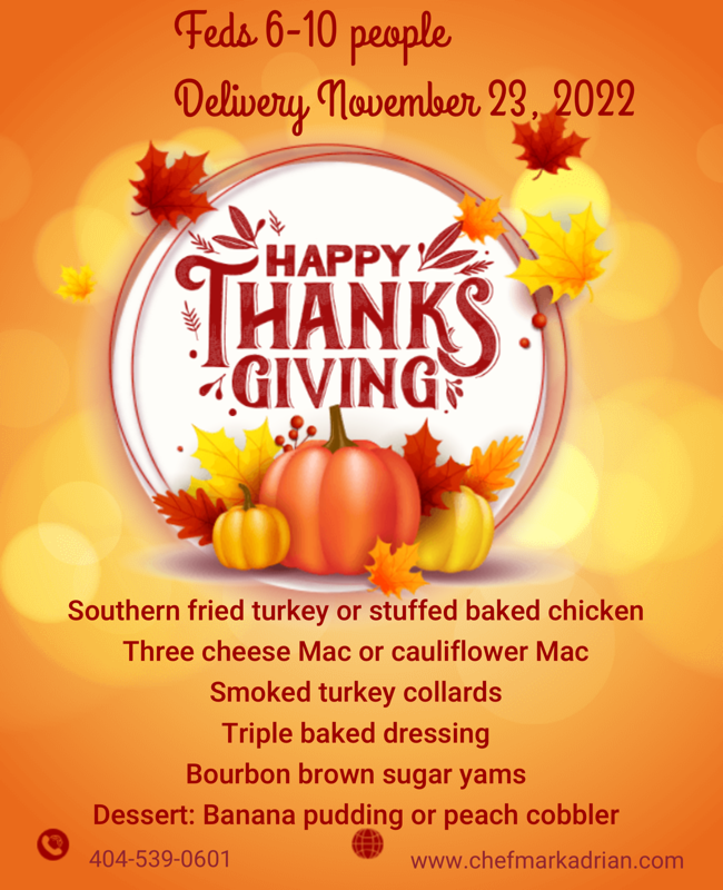 Thanksgiving Dinner 6-10 servings 