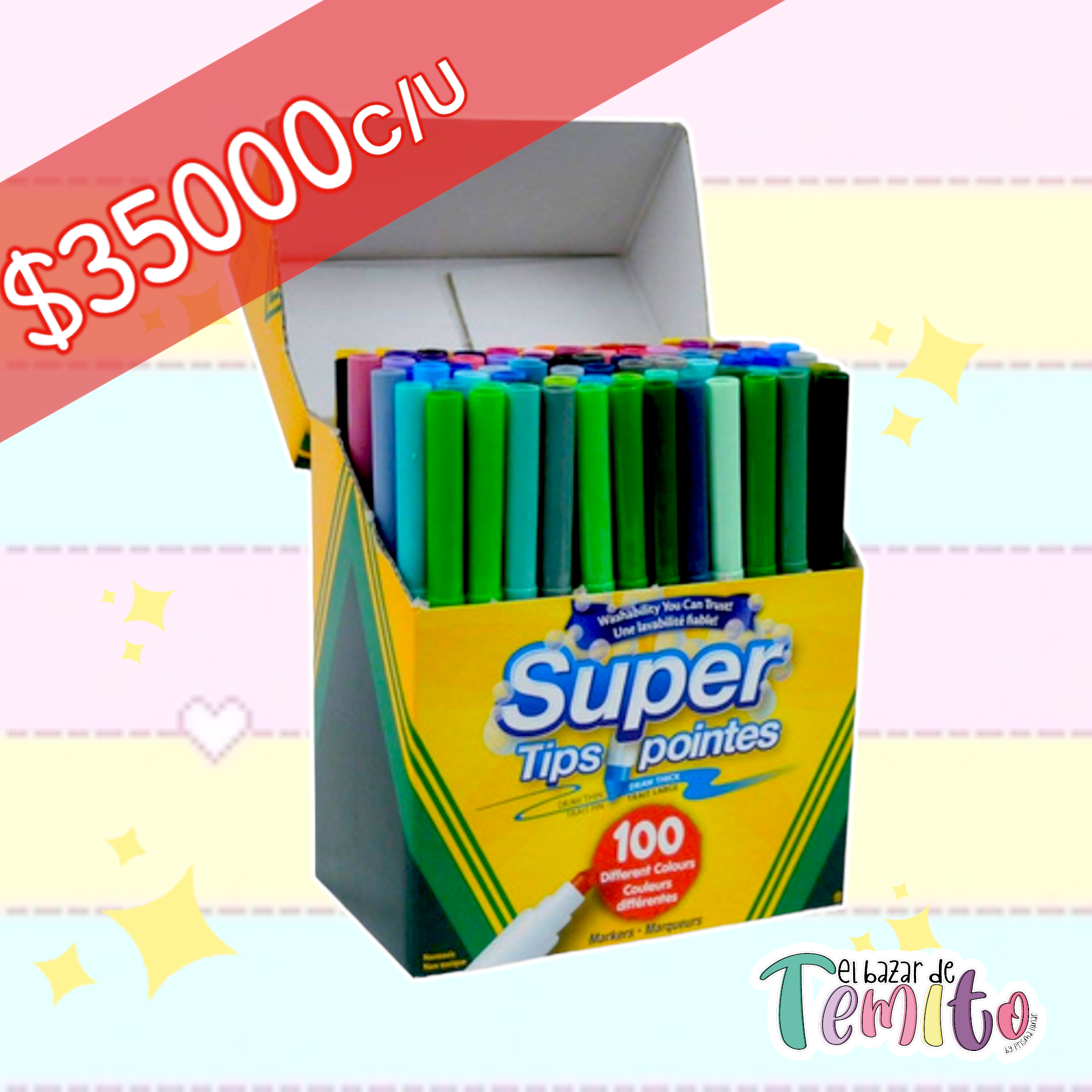 Super Set 100 Marcadores Crayola