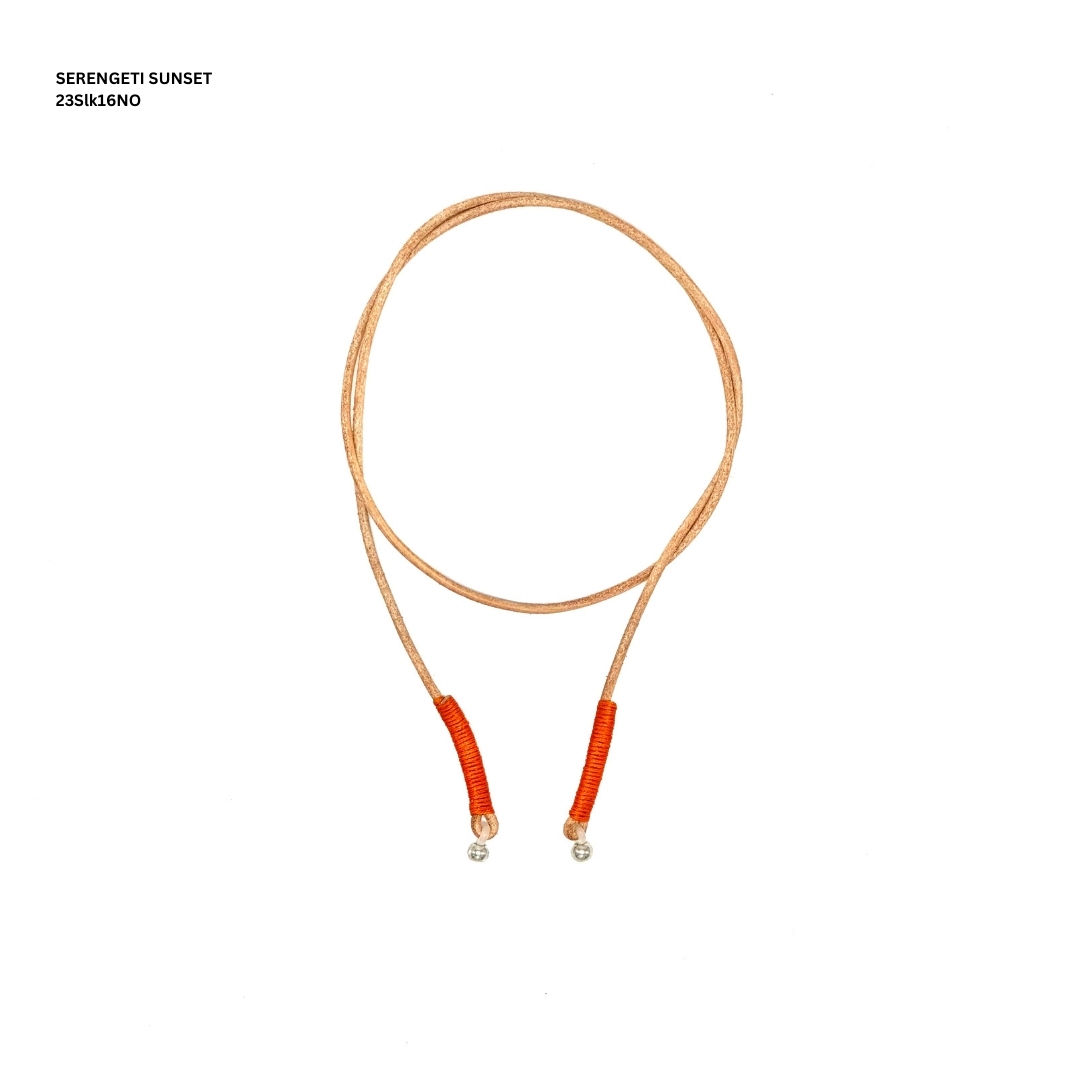 SERENGETI SUNSET (NATURAL & ORANGE) LEATHER GLASSES RETAINER