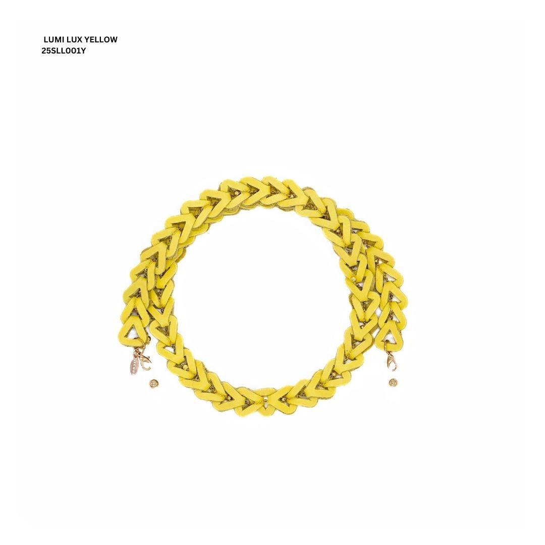 LUMI LUX YELLOW LEATHER CHAIN