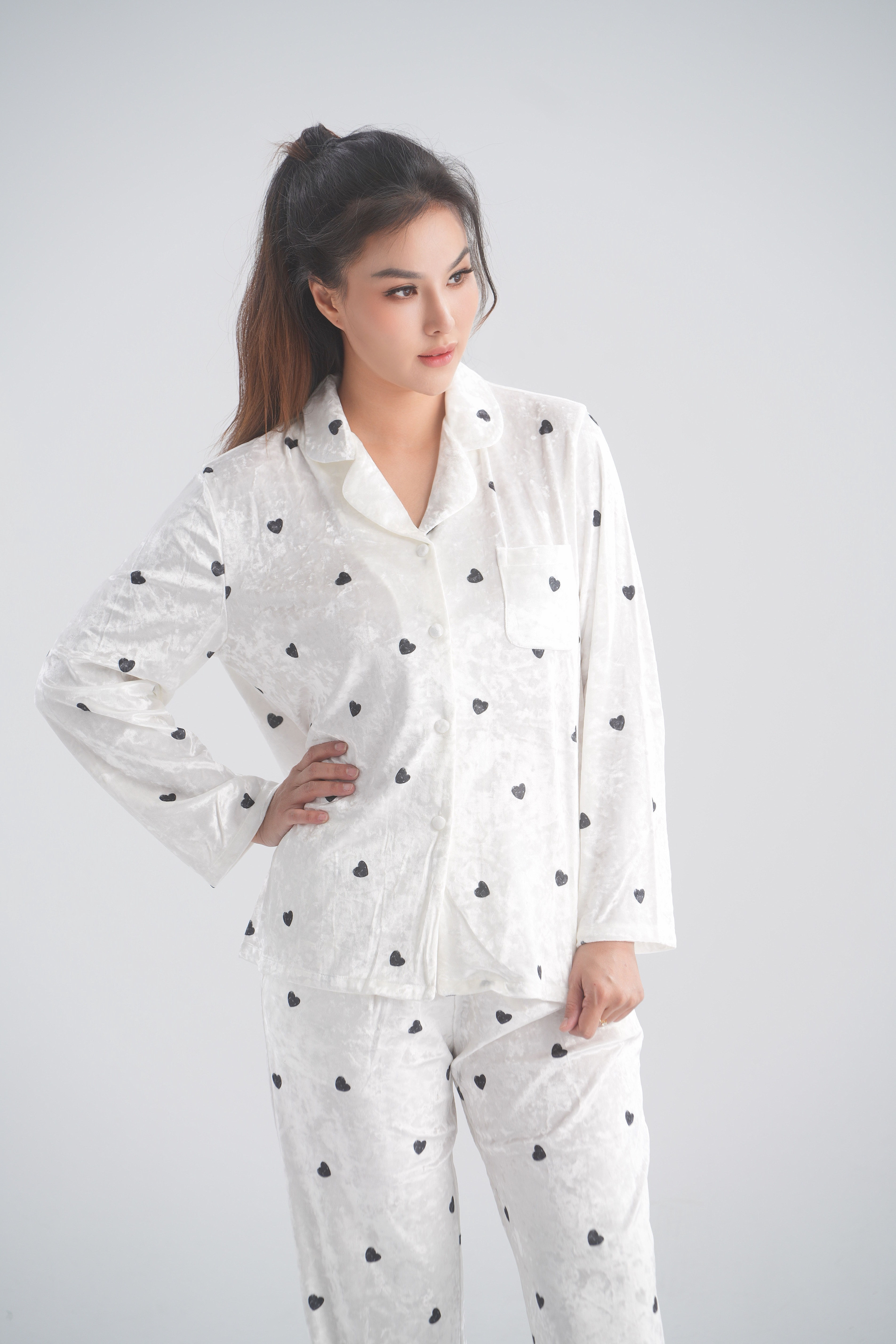 Monlando velvet heartbeat women's velvet pyjamas Australia