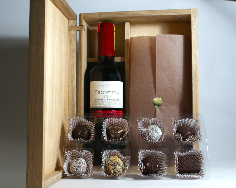 Cajas de madera con licor