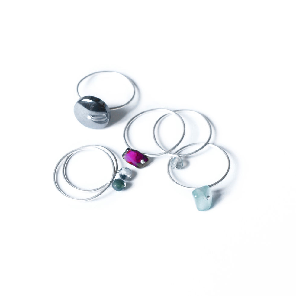 Miniature : Bague Cocktail argent 925 & jaspe