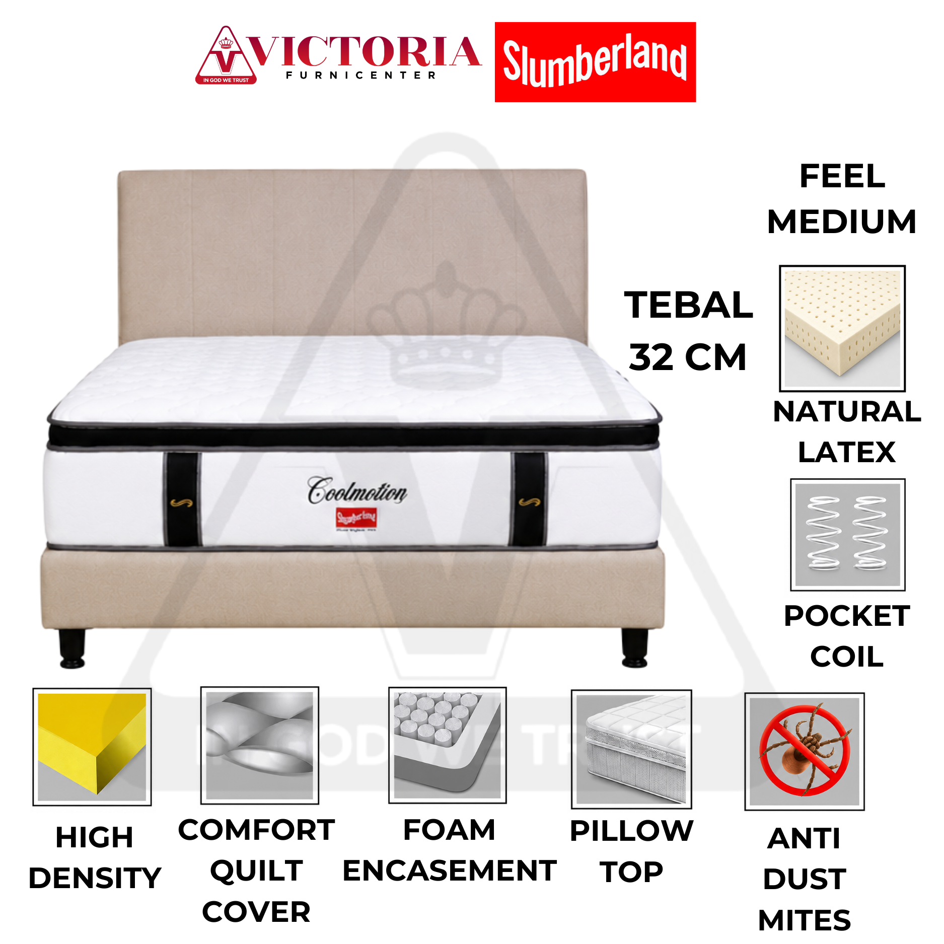 Slumberland Coolmotion - Full Set - 200 x 200 / 200x200