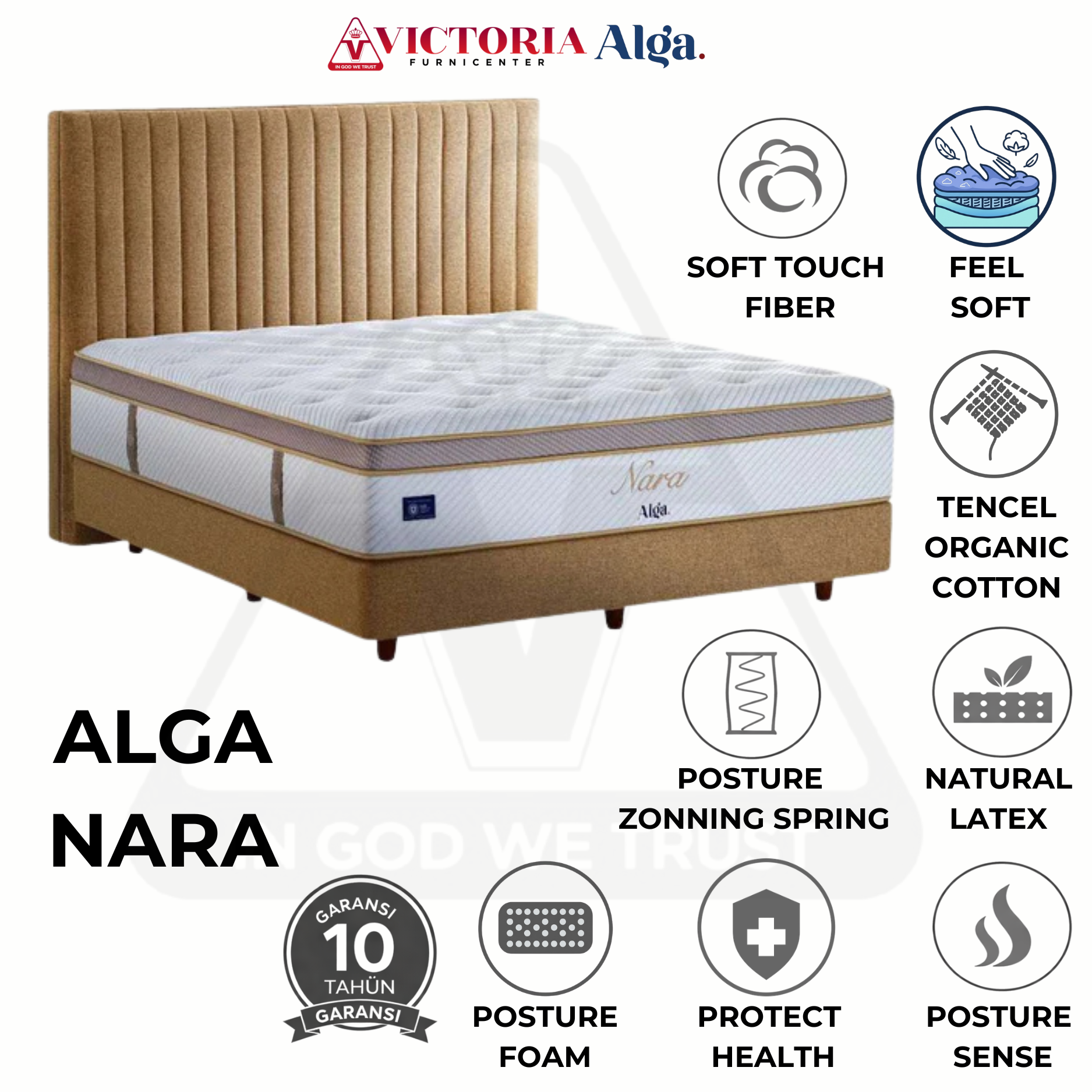 Alga Nara - Kasur Saja - 120x200 / 120 x 200