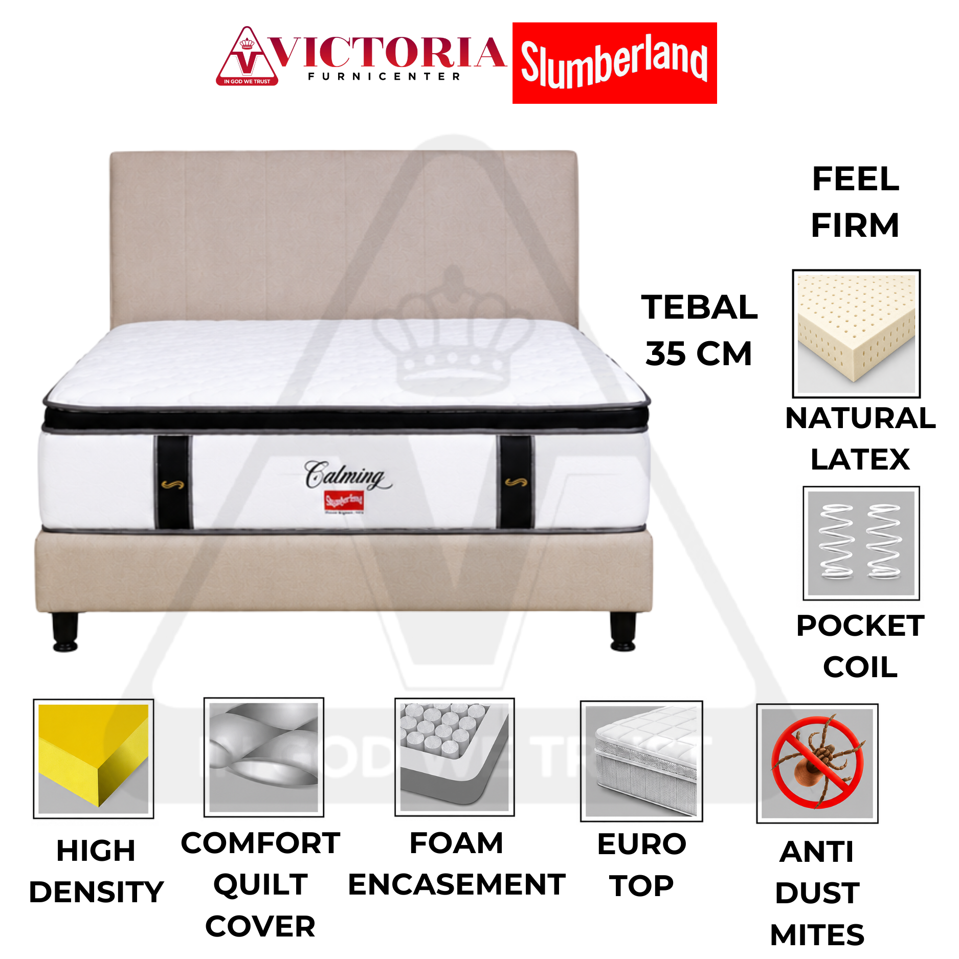 Slumberland Calming - Full Set - 90 x 200 / 90x200